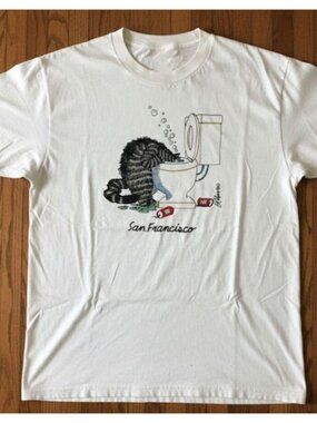 B. Kliban Cat drinking from a toilet T-Shirt
